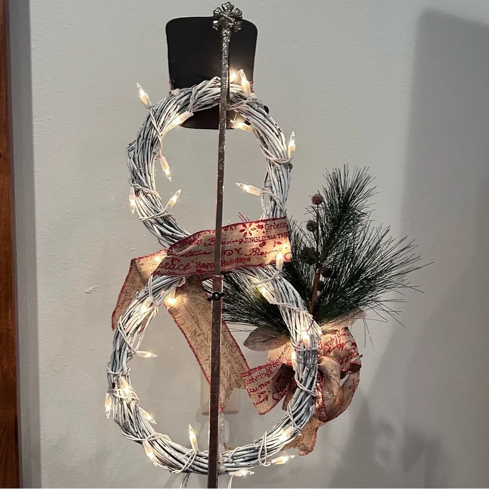 Handmade Snowman Wreath